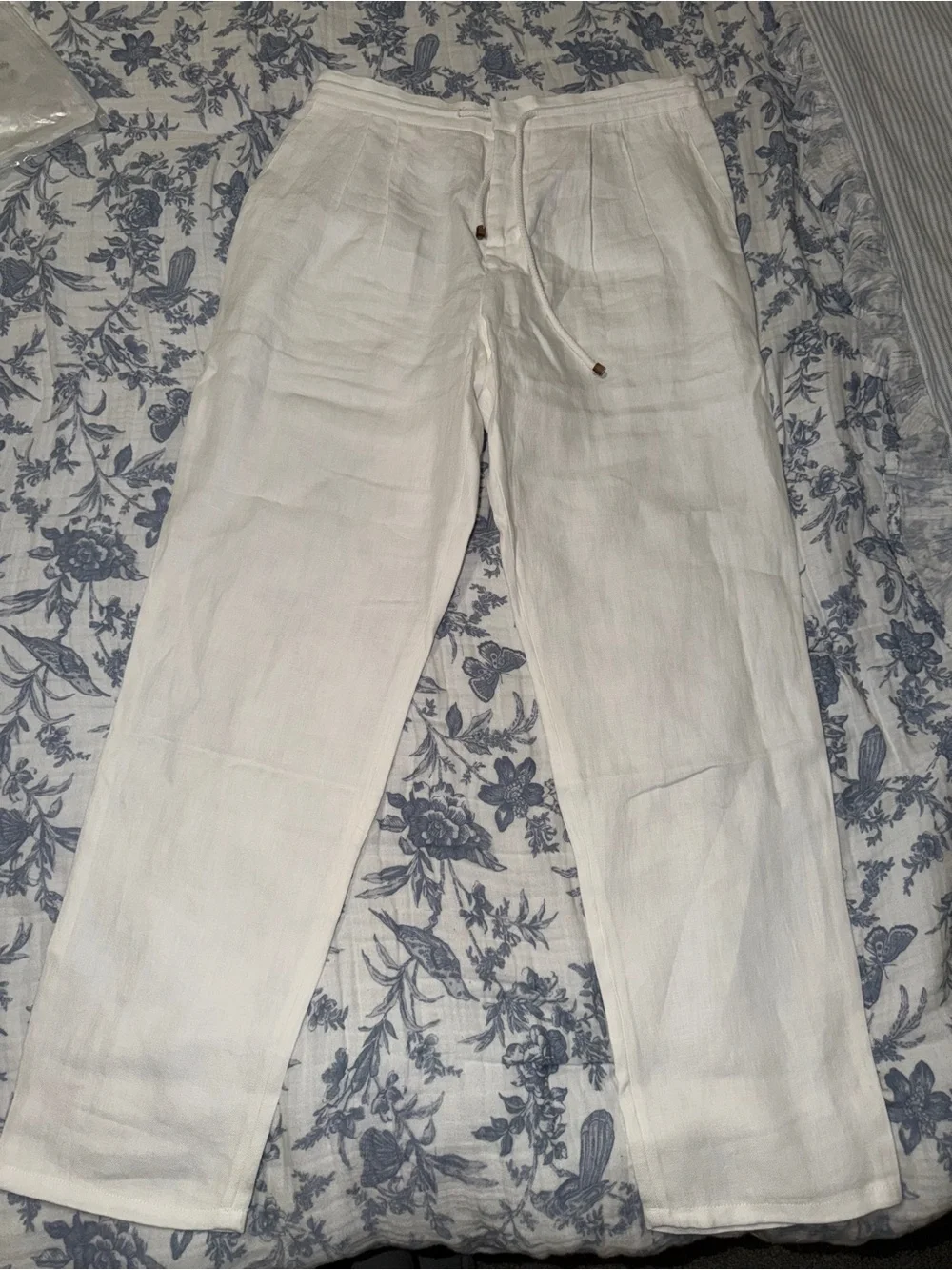 Brunello Cucinelli White Linen Pants